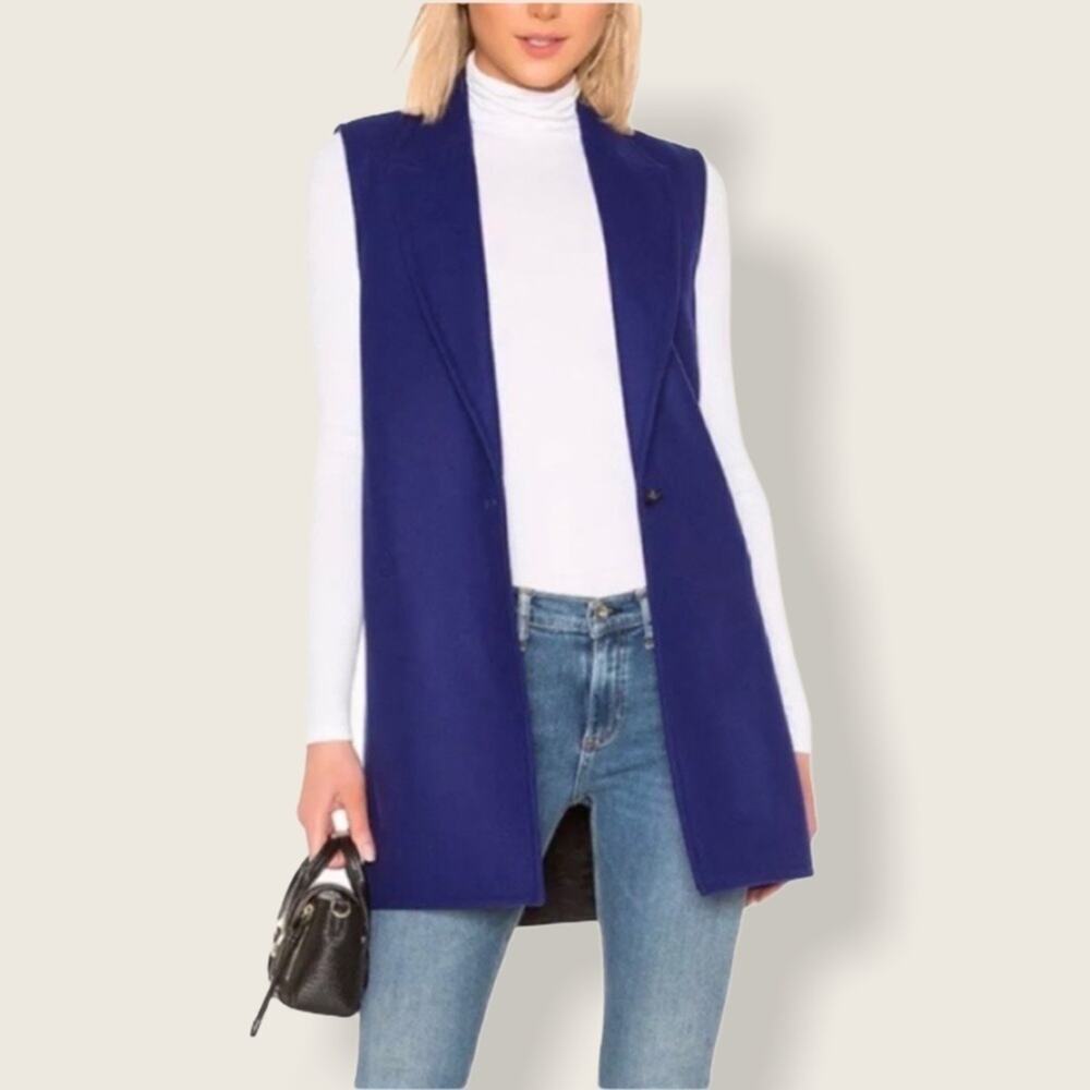 NWT | Rag & Bone | Kaye Wool Vest | Bright Blue | Size 2